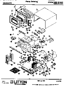Replacement Parts Diagram and Parts List for 70 55100D Amana Microwave