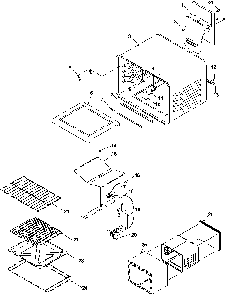 Cavity Diagram and Parts List for ARG3600W-P1143372NW  Amana Range