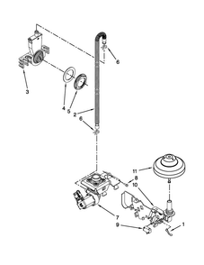 Fill, Drain And Overfill Parts Diagram and Parts List for MDC4809PAW1  Maytag Dishwasher