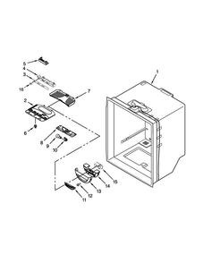 Refrigerator Liner Parts Diagram and Parts List for MFF2558FEH00  Maytag Refrigerator
