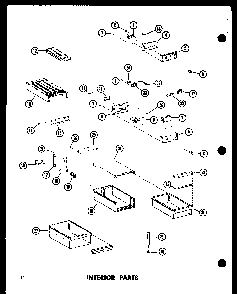 Interior Parts Diagram and Parts List for TC18E-L-P74660-14WL  Amana Refrigerator