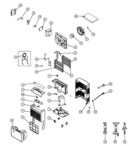 Dehumidifier Diagram and Parts List for 25150501010  Kenmore Dehumidifier