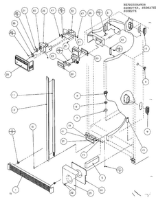 Refrig/freezer Controls & Cabinet Part Diagram and Parts List for SZDE27KB  Amana Refrigerator