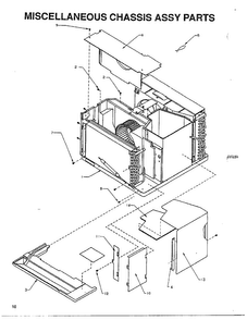 Misc Chassis Assy Parts Diagram and Parts List for 5796  Amana Air Conditioner