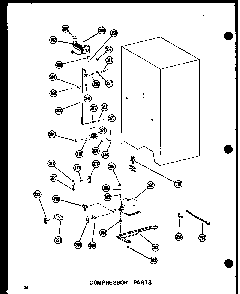 Compressor Parts Diagram and Parts List for SRI19W-AG-P60340-24WG  Amana Refrigerator