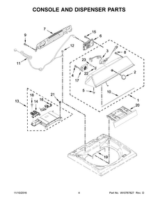 Part Location Diagram of W11226503 Whirlpool Console, Chrome Shadow