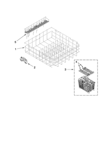 Lower Rack Parts Diagram and Parts List for MDBH969AWB3  Maytag Dishwasher