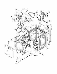 Cabinet Parts Diagram and Parts List for MEDB700BW0  Maytag Dryer