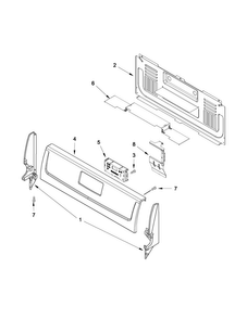 Backguard Parts Diagram and Parts List for AGR4433XDS1  Amana Range