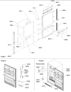 Door Panels & Grille Diagram and Parts List for BB20VSE-P1321301WS  Amana Refrigerator