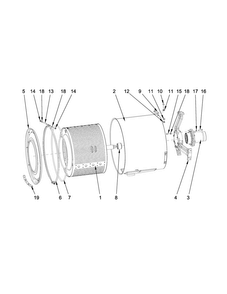Drum And Tub Parts Diagram and Parts List for MXS30PDATS  Maytag Washer