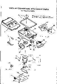 Base Assembly Diagram and Parts List for 11624892  Kenmore Canister Vacuum
