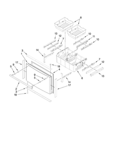 Freezer Door Parts Diagram and Parts List for JFI2089ATS2  Jenn-Air Refrigerator
