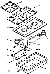 Replacement Parts Diagram and Parts List for CC27 01133350N Amana Range