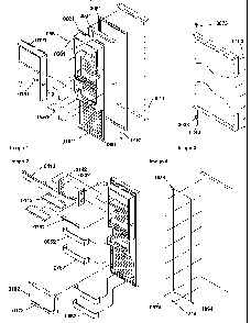 Refrigerator Door Diagram and Parts List for SRD522TW-P1313301WW  Amana Refrigerator