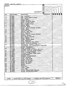 Motor And Drive Page 2 Diagram and Parts List for 8748A  Norge Dryer