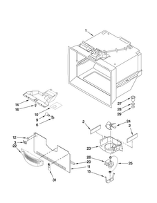 Freezer Liner Parts Diagram and Parts List for ABL192ZFES6  Amana Refrigerator
