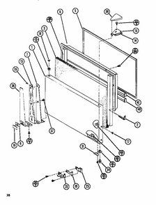 Door (tl22n/p1106215w) (tli22n/p1106224w) Diagram and Parts List for TL18N-P1106211W  Amana Refrigerator