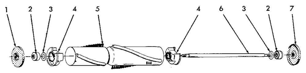 Agitator Diagram and Parts List for U4729-900  Hoover Upright Vacuum