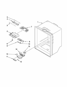 Refrigerator Liner Parts Diagram and Parts List for G32526PEKS6  Maytag Refrigerator