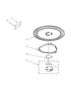 Turntable Parts Diagram and Parts List for AMV1150VAW5  Amana Microwave