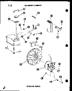 Interior Parts Diagram and Parts List for 11-5J P54336-67R Amana Air Conditioner