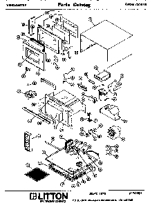 Replacement Parts Diagram and Parts List for 70 1009 Amana Microwave