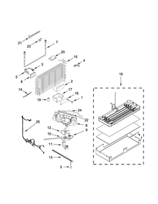 Lower Unit And Tube Parts Diagram and Parts List for JF42NXFXDE01  Jenn-Air Refrigerator
