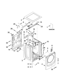 Part Location Diagram of W10661436 Whirlpool Lit - tech s