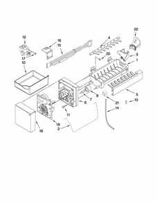 Icemaker Parts Diagram and Parts List for RY4951000W2  Maytag Refrigerator
