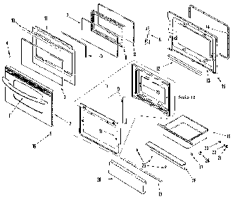 Door/drawer (stl) Diagram and Parts List for MER5752BAS0  Maytag Range