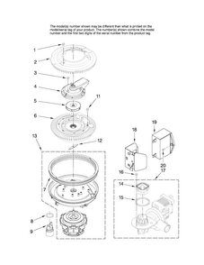 Pump And Motor Parts Diagram and Parts List for MDB6701AWQ3  Maytag Dishwasher