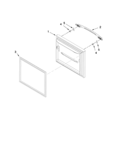 Freezer Door Parts Diagram and Parts List for MBB1957WEW2  Maytag Refrigerator