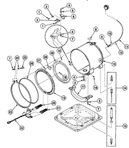Part Location Diagram of 802260 Maytag Front assembly