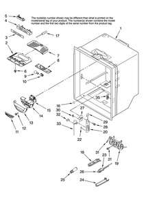 Refrigerator Liner Parts Diagram and Parts List for ABR2233FES12  Amana Refrigerator