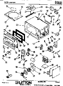 Replacement Parts Diagram and Parts List for AU1430002  Amana Microwave