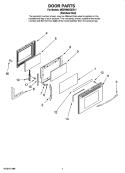 DOOR PARTS Diagram and Parts List for MGRH865QDS11  Maytag Range