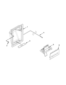 Dispenser Parts Diagram and Parts List for MSF22D4XAM01  Maytag Refrigerator