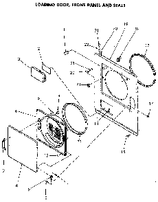 Loading Door And Seals Diagram and Parts List for NG6819L53838  Speed Queen Dryer