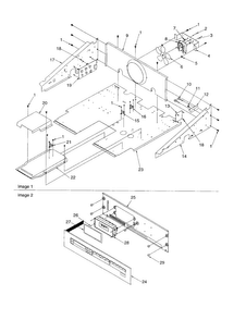 Control Compartment/control Panel Diagram and Parts List for AOCD2770E-P1132370NE  Amana Wall Oven