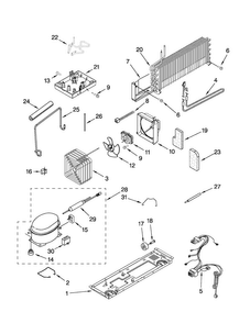 Unit Parts Diagram and Parts List for A8TXEGFYW01  Amana Refrigerator