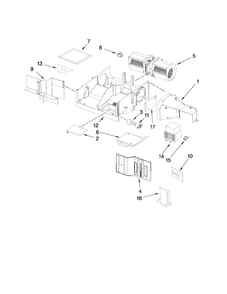 Air Flow Parts Diagram and Parts List for MMV1164WS3  Maytag Microwave