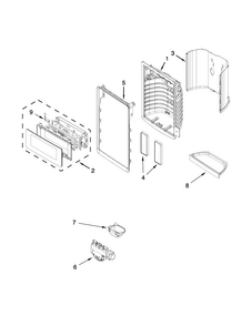Dispenser Front Parts Diagram and Parts List for 7MF2976AEM00  Maytag Refrigerator