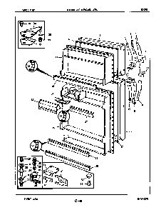 Doors Diagram and Parts List for RB15EA-2AFL 5E30B Magic Chef Refrigerator