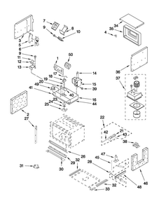 Cabinet And Stirrer Parts Diagram and Parts List for JMC2130WS01  Jenn-Air Microwave