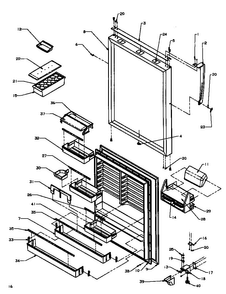 Refrigerator Door Diagram and Parts List for TG18R2-P1181701WW  Amana Refrigerator