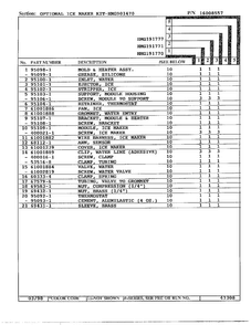 Optional Ice Maker Kit Page 2 Diagram and Parts List for HMG191777  Admiral Refrigerator