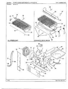 Unit Compartment And System Diagram and Parts List for 17694  Maytag Refrigerator