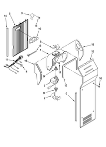 Air Flow Parts Diagram and Parts List for ASD2522WEB00  Amana Refrigerator