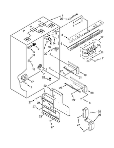Refrigerator Liner Parts Diagram and Parts List for JF42NXFXDW05  Jenn-Air Refrigerator